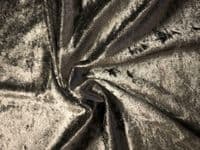 Crushed Velvet Velour Fabric Material - DK GREY